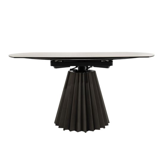 mesa de comedor extensible cuarzo ceramica gris 1
